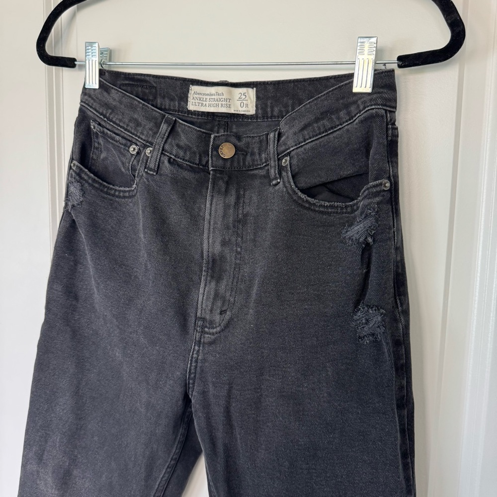 Abercrombie ankle straight high rise jeans